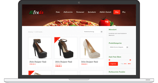 Beispiel eines professionellen Webshops Beispiel eines professionellen Webshops im responsive Web-Design