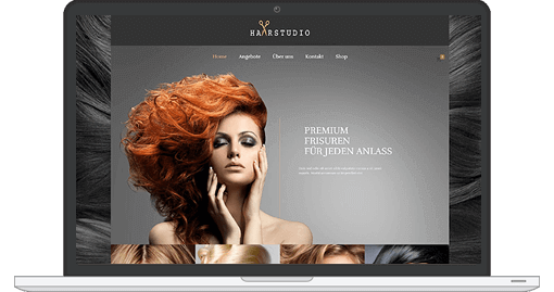 Beispiel einer professionellen Homepage für Friseure im responsive Web-Design