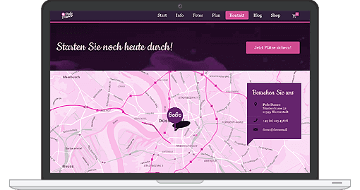 Onepager im responsive Web-Design mit Google Maps