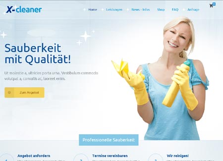 Webdesign für Dienstleister. Beispiel Reinigungsdienste