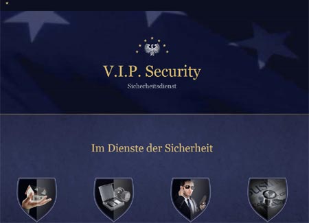 Webdesign für Dienstleister. Beispiel Sicherheitsdienst, Security